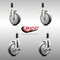 Service Caster 5 Inch 316SS Thermoplastic Rubber Swivel 1-1/8 Inch Stem Caster Brake SCC, 2PK SCC-SS316EX20S514-TPRB-2-TLB-2-118 - alternate 5